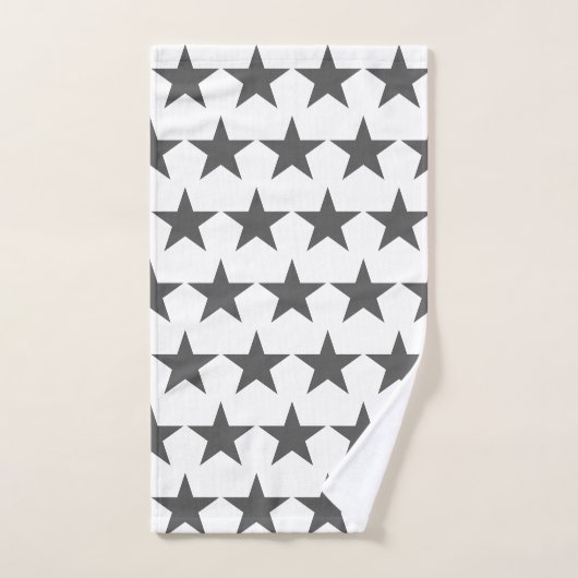 Gray Star Stars Pattern Bath Towelset Bad Handdoek (Handdoek)