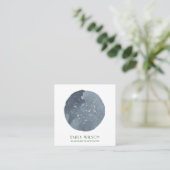 GRAY STAR WATERVERF CIRCLE STUD EARRING DISPLAY VIERKANTE VISITEKAARTJE (Staand voorkant)