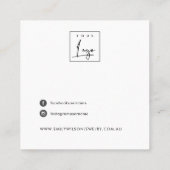 GRAY STONE STRING LIGHTS STUD EARRING DISPLAY VIERKANTE VISITEKAARTJE (Achterkant)