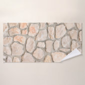 Gray stone wall background. stone, texture, wall, (Serviette de bain)