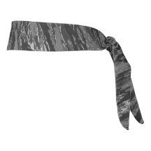Gray Striped Camo Head Wrap