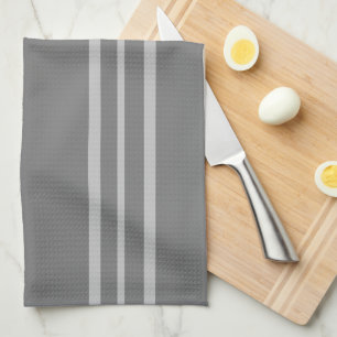 Gray Striped Kitchen Towel Theedoek
