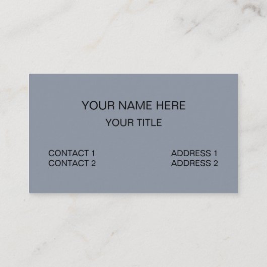 Gray Stripes Visitekaartje (Achterkant)