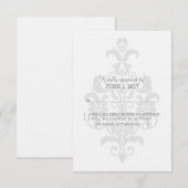 Gray Subtle Damask Response Kaart (Voorkant / Achterkant)