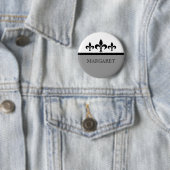 Gray Swanky Fleur De Lis Button (In situ)
