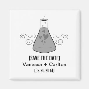 Gray Sweet Chimie Enregistrer la date Magnet