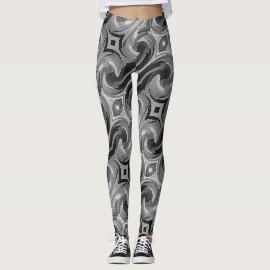 Gray Swirl Leggings (Voorkant)