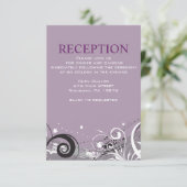 GRAY SWIRLS Carte de réception de mariage juif (Debout devant)