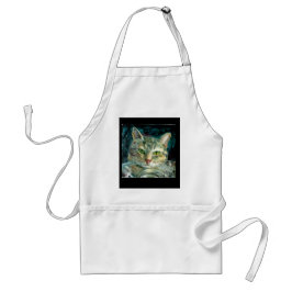 Gray Tabby Cat Apron Standaard Schort