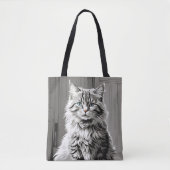 Gray Tabby Cat Draagtas (Voorkant)