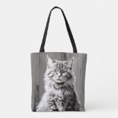 Gray Tabby Cat Draagtas (Achterkant)