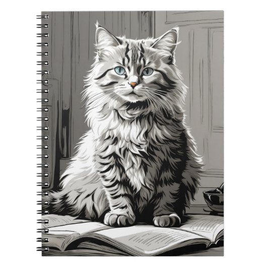 Gray Tabby Cat Notitieboek (Voorkant)