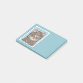 Gray Tabby Cat Painting - Cute Original Cat Art Post-it® Notes (Schuin)
