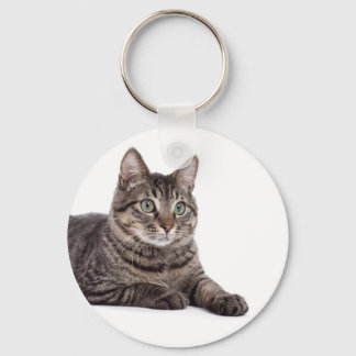 Gray Tabby Cat Sleutelhanger