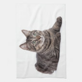 Gray Tabby Cat Theedoek (Verticaal)