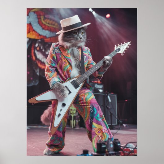 Gray Tabby Rocker Poster (Voorkant)