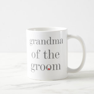 Gray Text Grandma of Groom Koffiemok