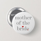 Gray Text Moeder van Bride Ronde Button 5,7 Cm (Voorkant /achterkant)