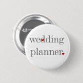Gray Text Wedding Planner Ronde Button 5,7 Cm (Voorkant /achterkant)