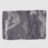 Gray Texture Camouflage Pattern Camouo Golfhanddoek (Horizontaal)