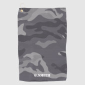 Gray Texture Camouflage Pattern Camouo Golfhanddoek (Voorkant)