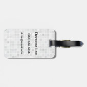 Gray Tiles Pattern Bagagelabel (Achterkant horizontaal)