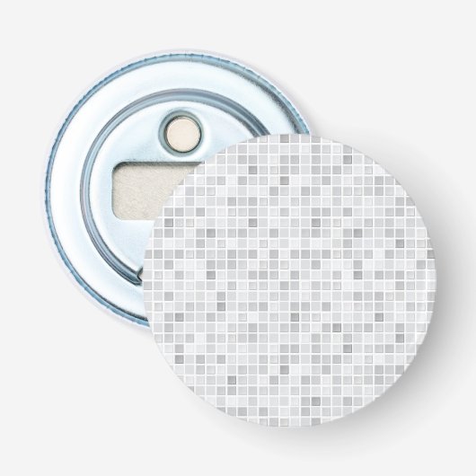 Gray Tiles Pattern Button Flesopener (Voorkant)