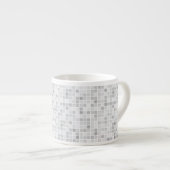 Gray Tiles Pattern Espresso Kop (Voorkant rechts)