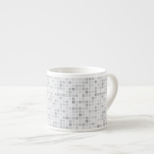 Gray Tiles Pattern Espresso Kop (Voorkant rechts)