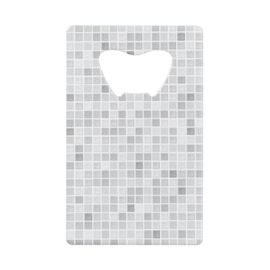 Gray Tiles Pattern Kredietkaart Flessenopener (Voorkant)