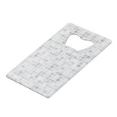 Gray Tiles Pattern Kredietkaart Flessenopener (Achterkant Gekanteld)