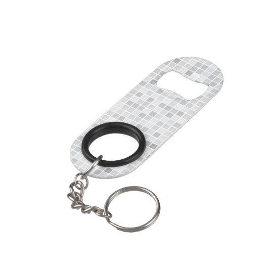 Gray Tiles Pattern Sleutelhanger Flessenopener (Achterkant Gekanteld)