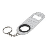 Gray Tiles Pattern Sleutelhanger Flessenopener (Voorkant Gekanteld)