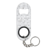 Gray Tiles Pattern Sleutelhanger Flessenopener (Achterkant)