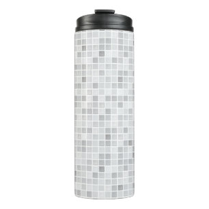 Gray Tiles Pattern Thermosbeker