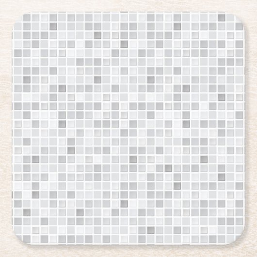 Gray Tiles Pattern Vierkante Kartonnen Onderzetter (Voorkant)