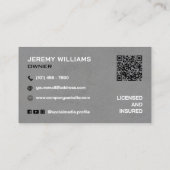 Gray tone concrete company visitekaartje (Achterkant)