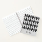 Gray Tones Argyle Pattern-laptop Notitieboek (Binnen)