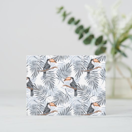 Gray Toucan Briefkaart (Staand voorkant)