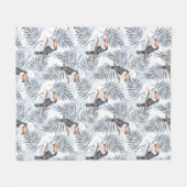 Gray Toucan Fleece Deken (Voorkant (Horizontaal))