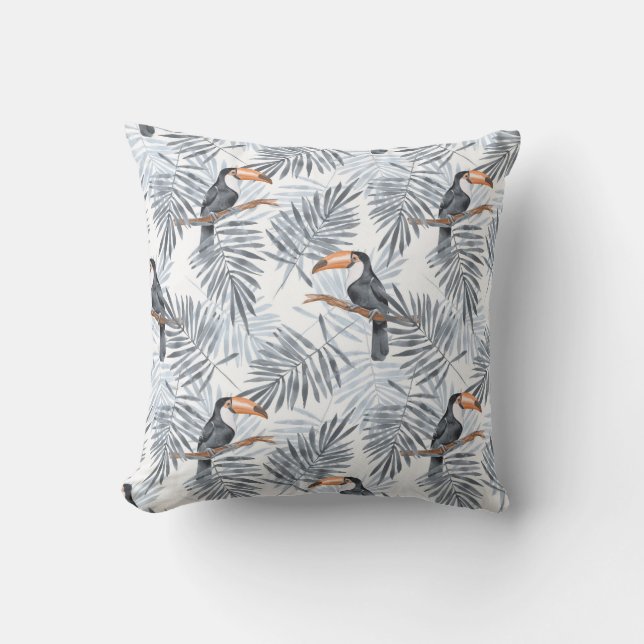 Gray Toucan Kussen (Voorkant)