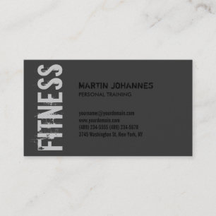 Gray Trainer Fitness Modern Visitekaartje
