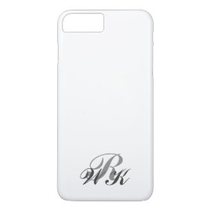 Gray & Transparent Monogram iPhone 7 Plus iPhone 8 Plus / 7 Plus Hoesje
