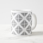 Gray Trendy Triangle Patroon Jumbo Mok (Voorkant rechts)