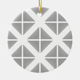 Gray Trendy Triangle Patroon Keramisch Ornament