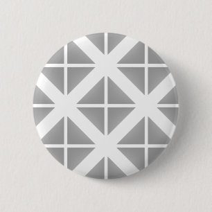 Gray Trendy Triangle Patroon Ronde Button 5,7 Cm