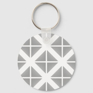 Gray Trendy Triangle Patroon Sleutelhanger