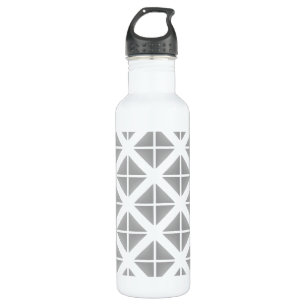 Gray Trendy Triangle Patroon Waterfles