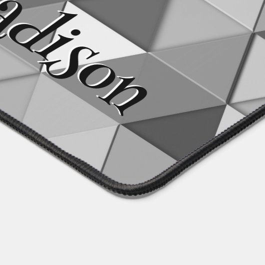 Gray triangle géométrie rétro motif Monogramme (Coin)