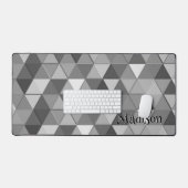 Gray triangle géométrie rétro motif Monogramme (Clavier et souris)